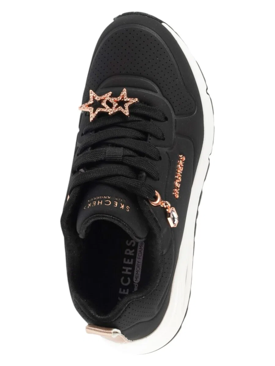 Кроссовки SKECHERS 'Uno Gen1 - Trendy Jewels' черного цвета — фото 4