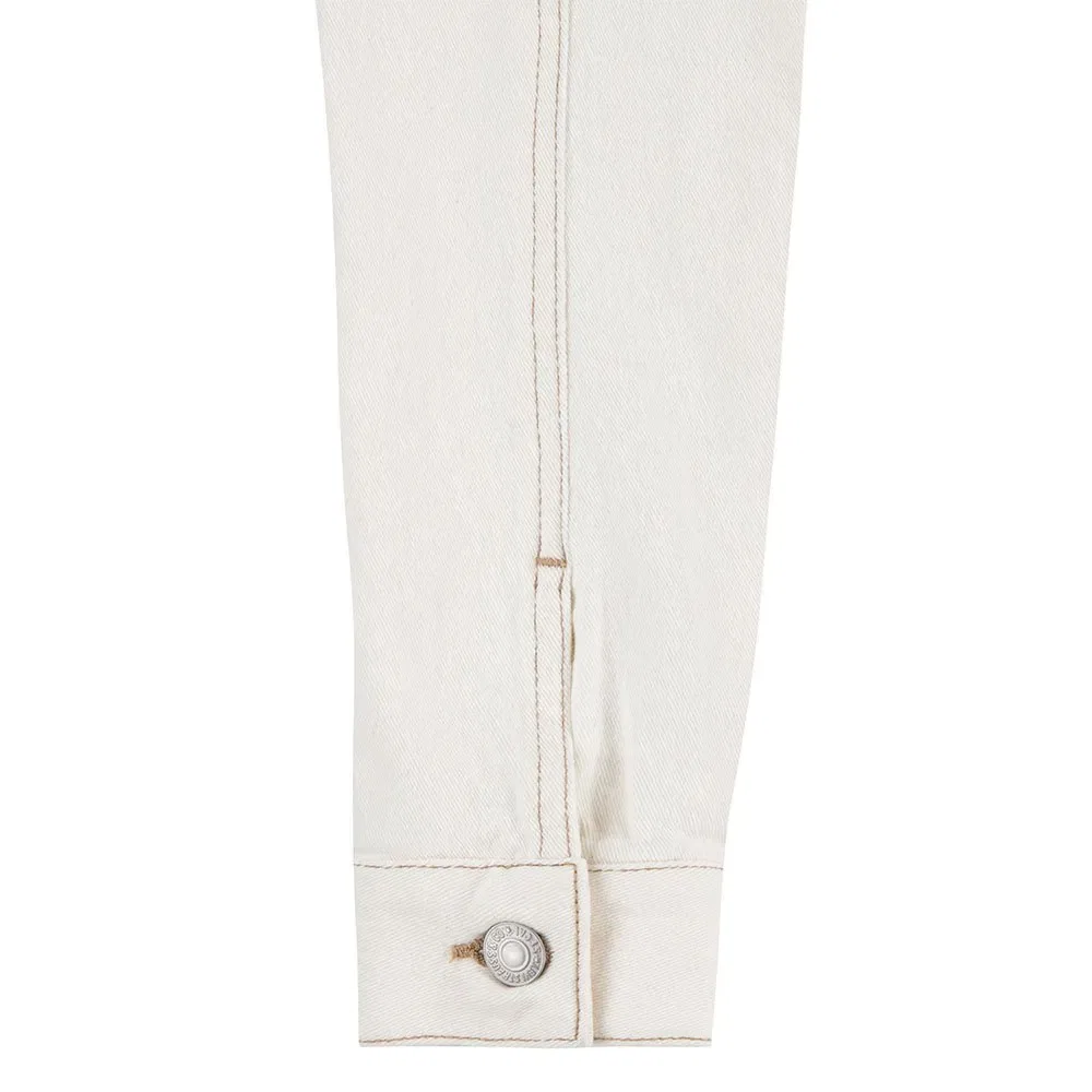 Детская джинсовая куртка оверсайз без капюшона Levi's, Beige — фото 3