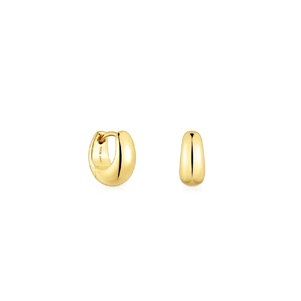 

Серьги Tous Thick Hoop Tous Basics, вермель