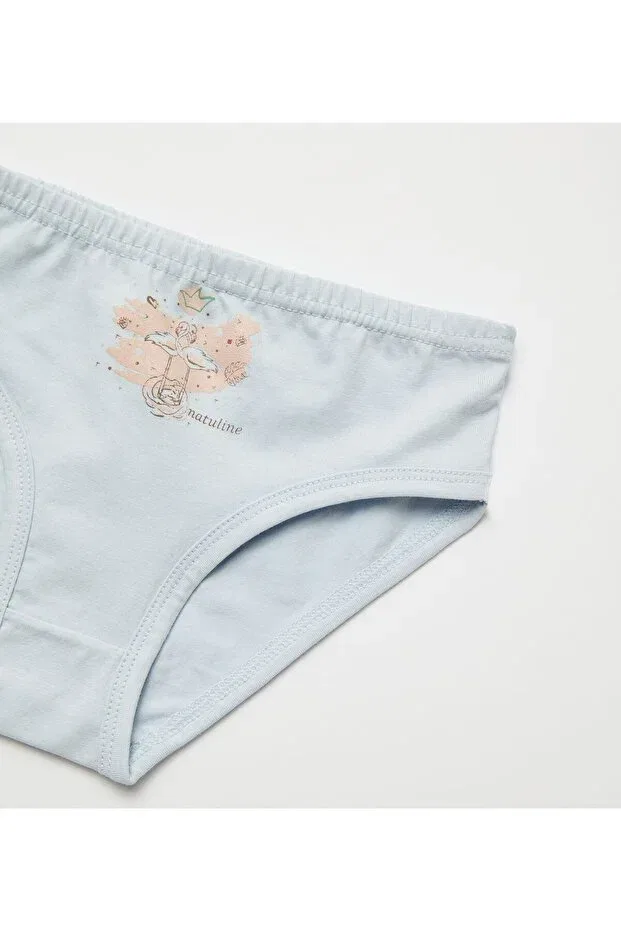Детские трусы для девочек с принтом Swan Lycra Organic Cotton Panties Natuline, White — фото 4