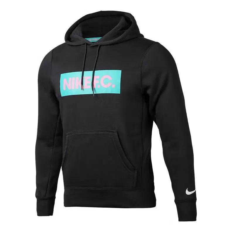 Худи флисовое с капюшоном Nike F.C. футбольное, черный