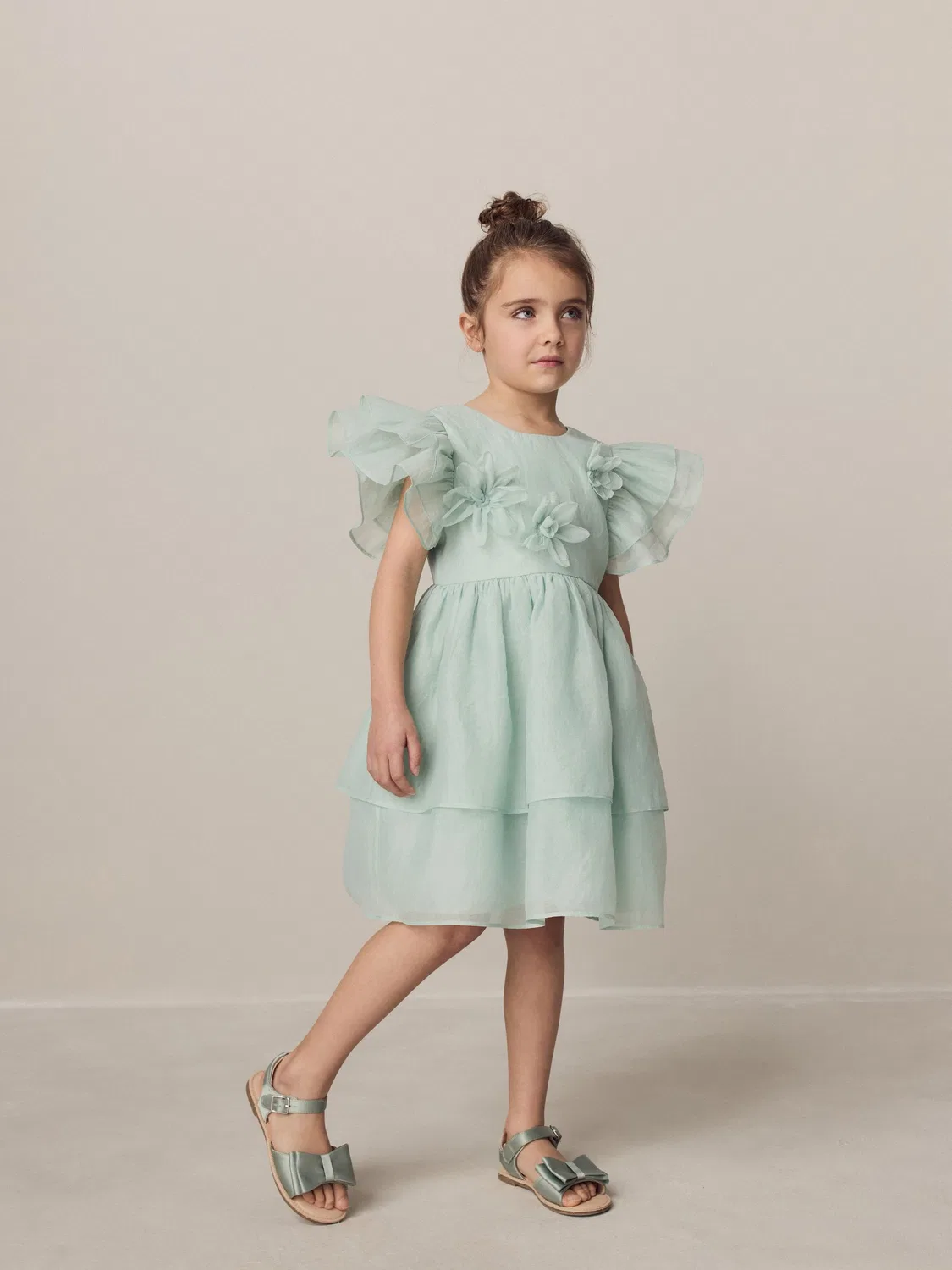Платье для подружки невесты с цветочным декором Petal Flower Laura Ashley, мята