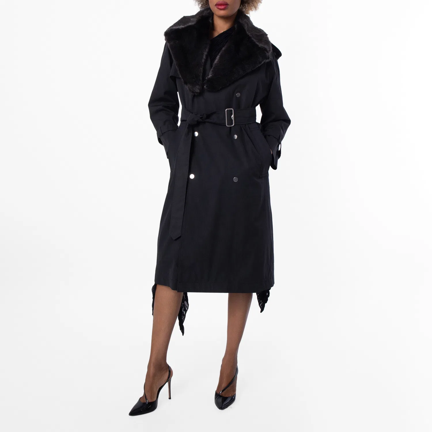 Пальто-тренч двубортное Kennington Burberry, Black
