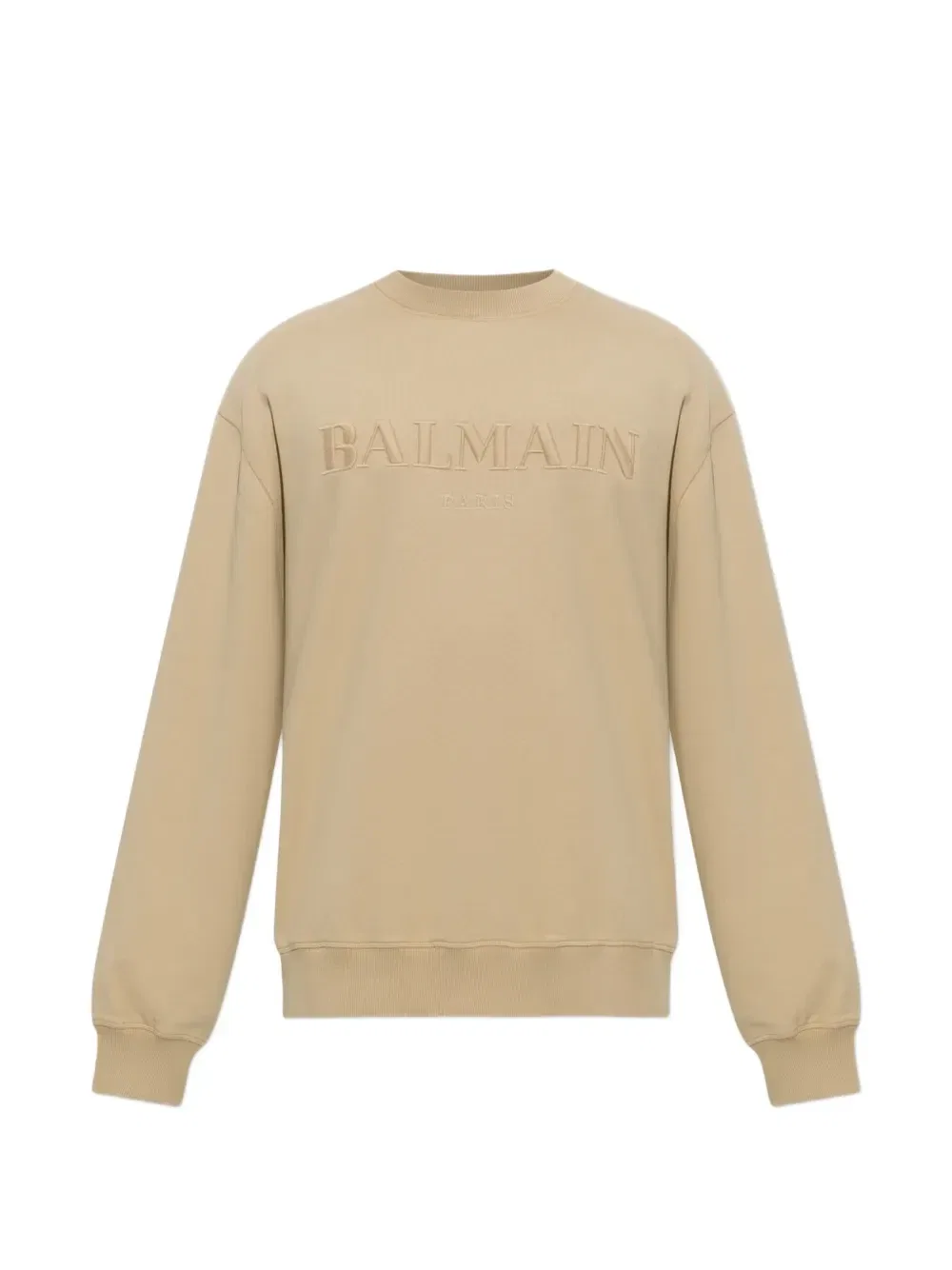 Толстовка с вышитым логотипом Balmain, бежевый