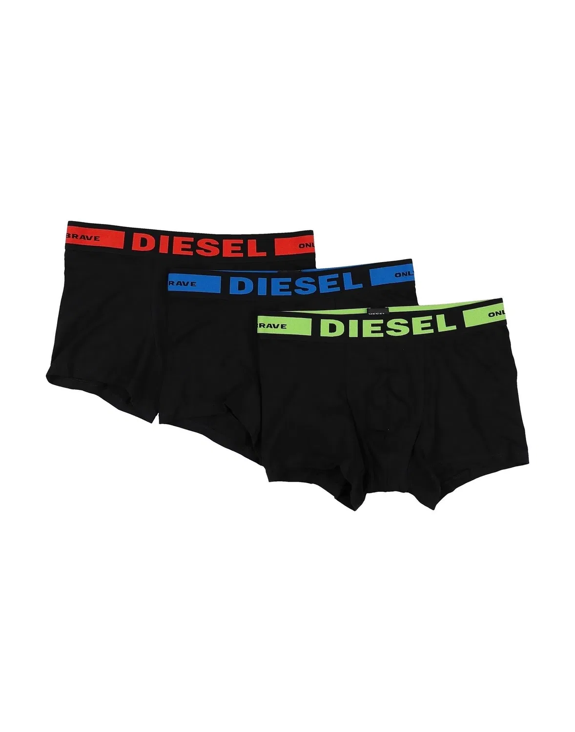 Мужские боксеры с эластичным поясом комплект из 3 штук Diesel, черный