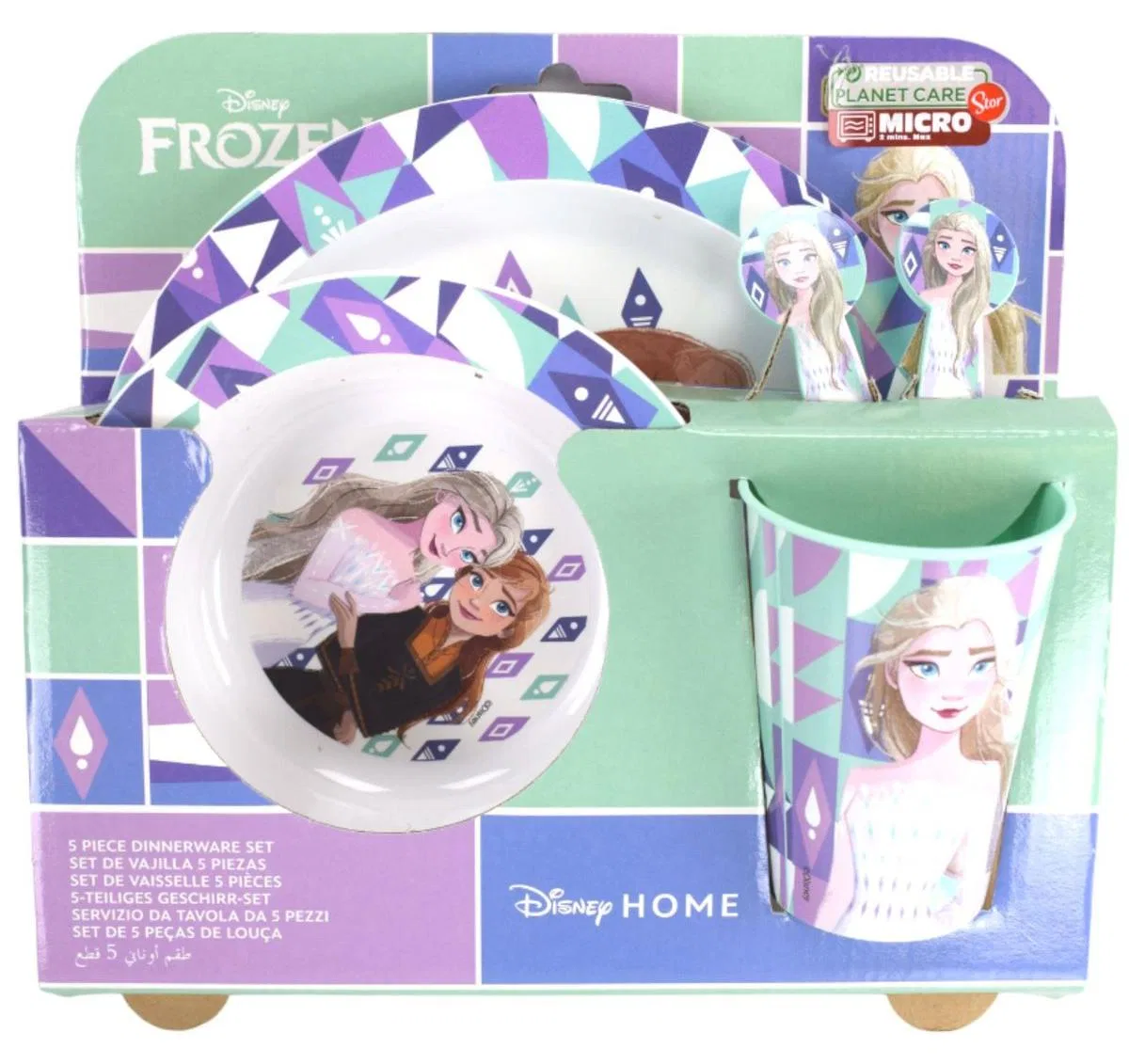 Детский набор посуды для пикника Frozen Ice Magic, с принтом, 5 предметов, Frozen — фото 2