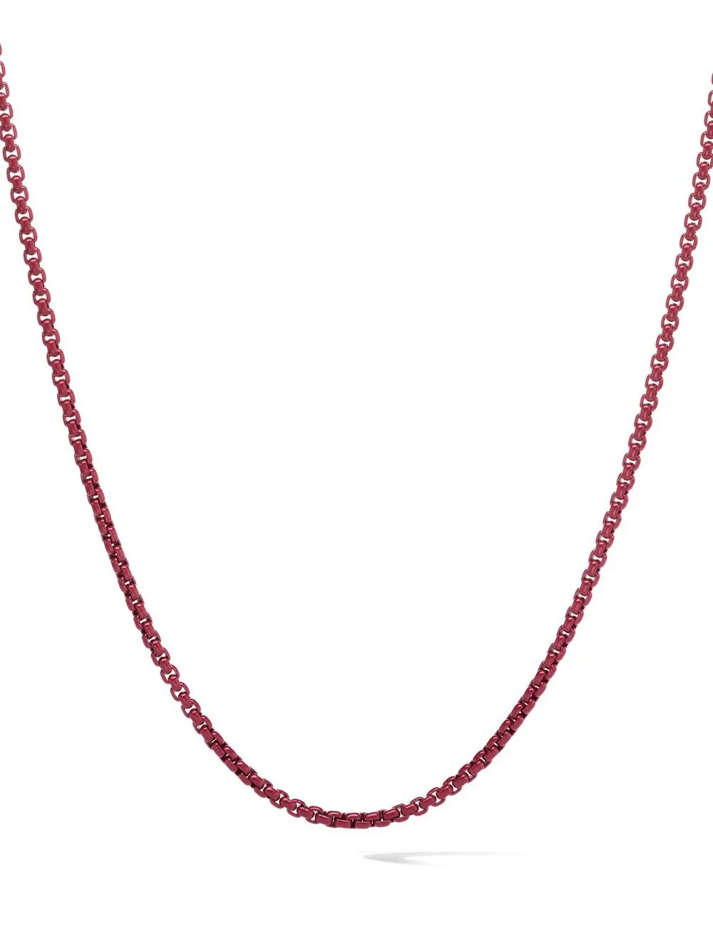 

Серебряное колье Box Chain (2.7 мм) David Yurman, красный