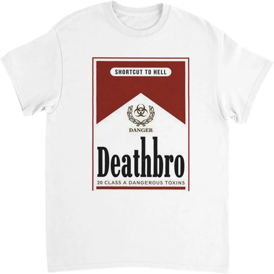 Футболка с винтажным лого Deathbro Generic, White