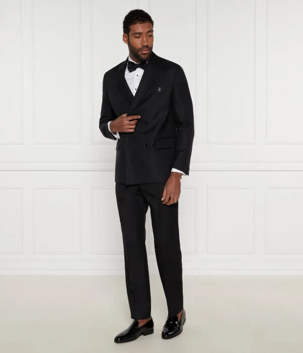 Мужская рубашка slim fit H-Hank-Tux3 BOSS, белый — фото 2