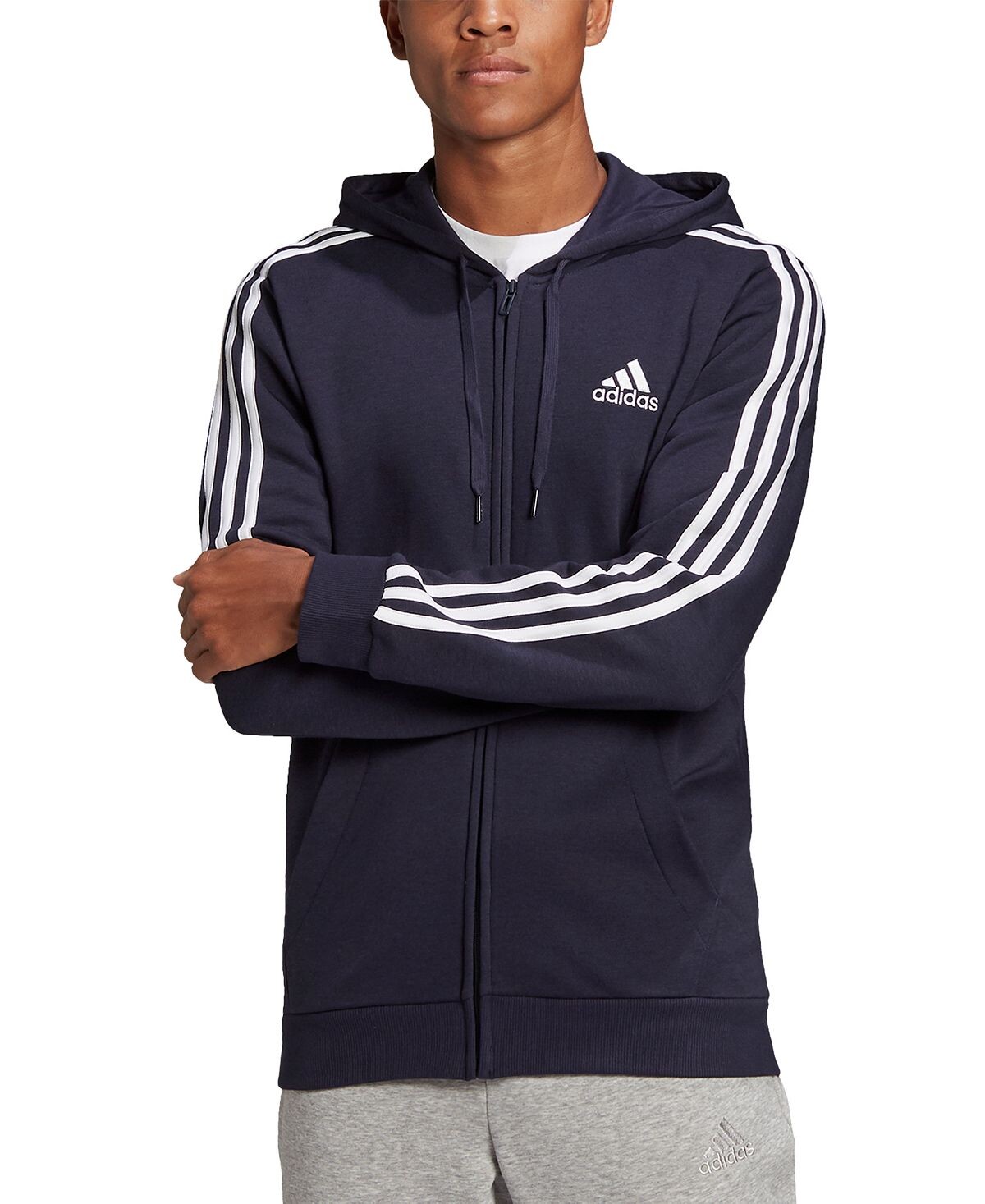

Мужская толстовка Adidas Essentials Full-Zip, темно-синий
