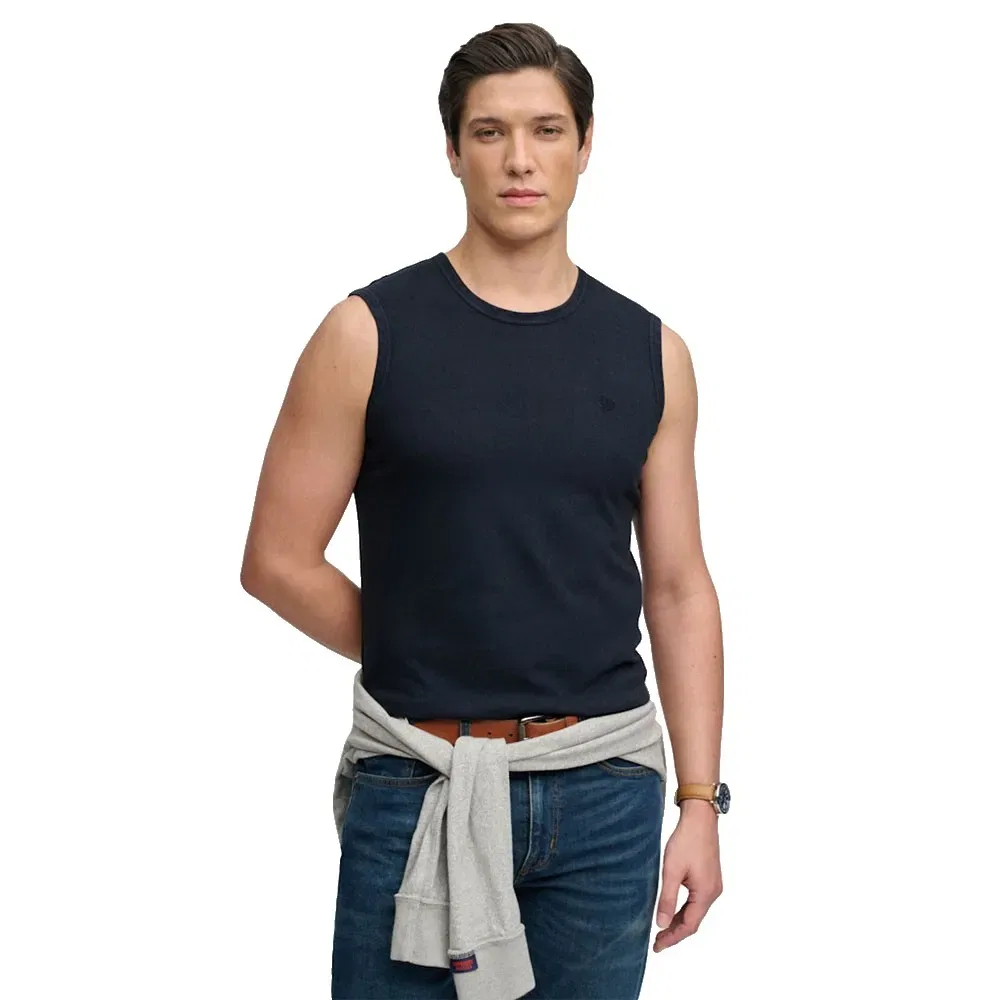 Футболка без рукавов Classic Cotton Linen Superdry, синий
