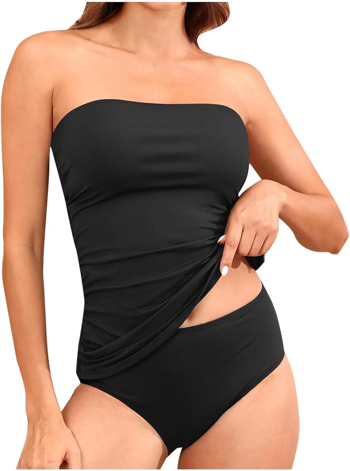 Женский бикини-комплект с завышенной талией Black