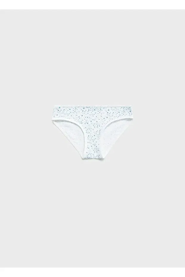 Детский комплект трусов для девочек хлопковый Mango Kids, Sky Blue — фото 4