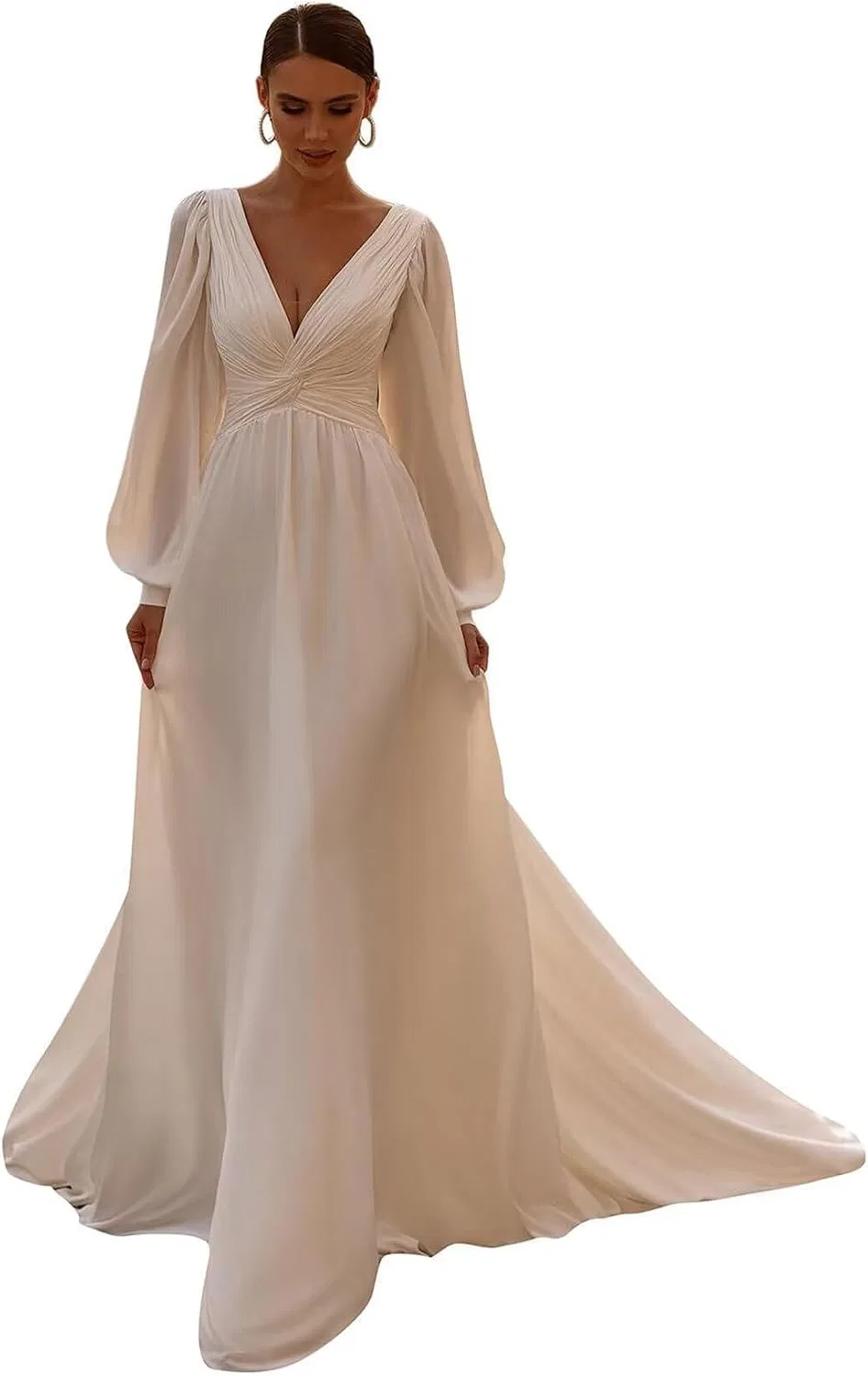 Женское свадебное платье русалка из бархата Satin, M White
