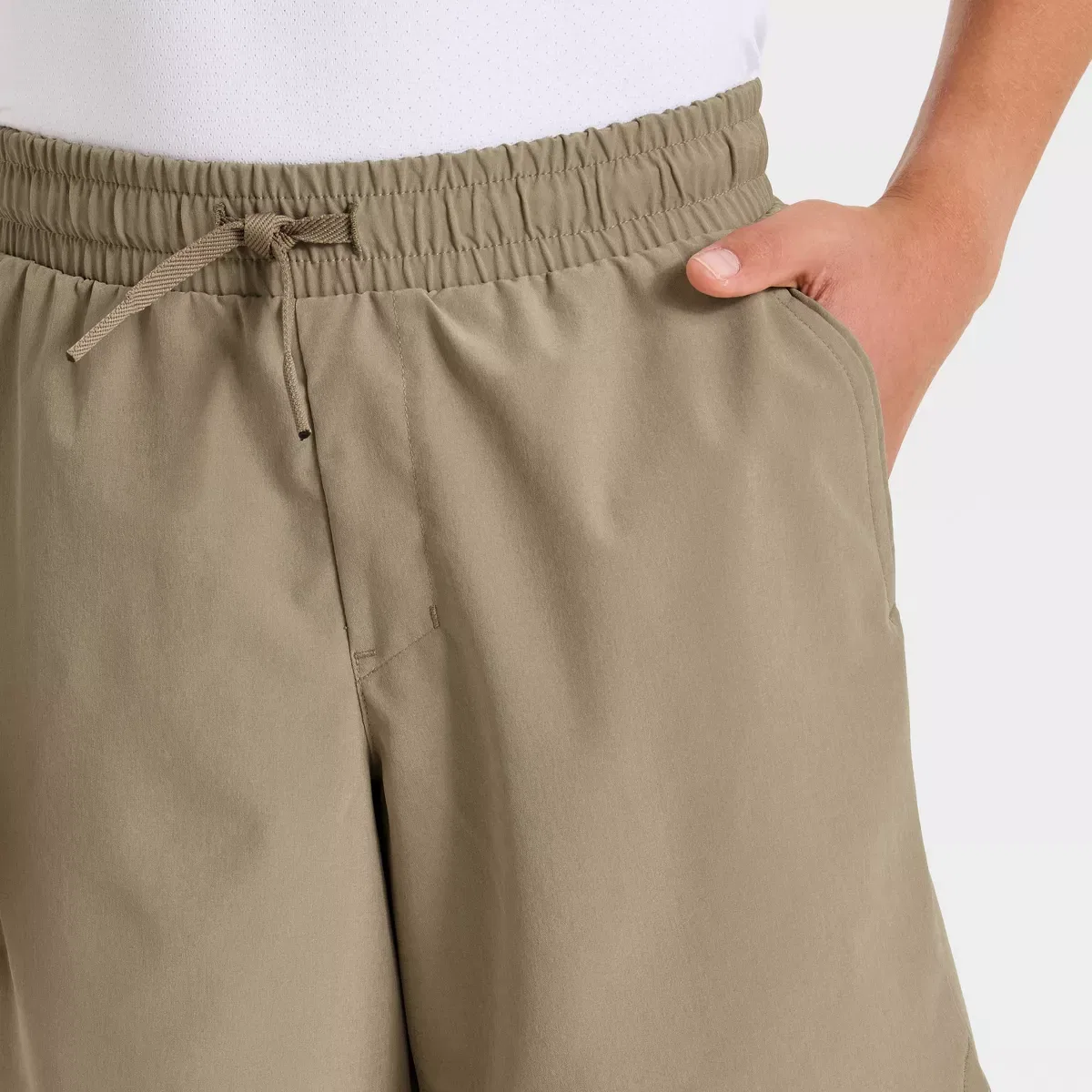 Детские шорты для мальчиков легкие с принтом Hybrid Shorts KIDS PERFORMANCE, Light Taupe — фото 3