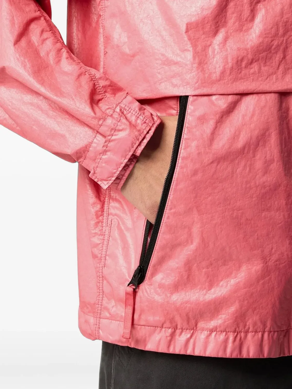 Куртка Q100019 нейлоновая розовая Stone Island, розовый — фото 2