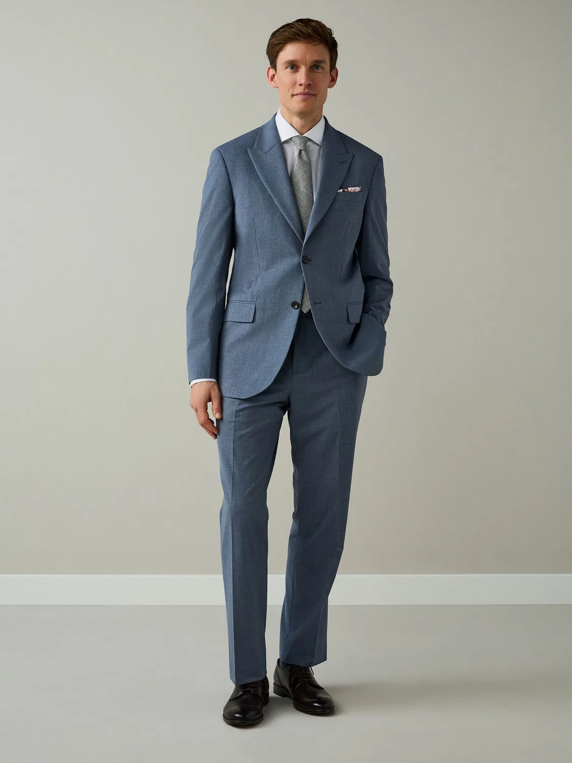 Пиджак Regular Fit Motionflex Puppytooth Texture Next, синий — фото 2
