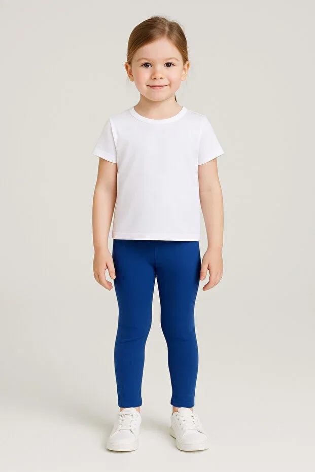 Детские леггинсы для девочек хлопковые Basics Kyex, Dark Blue