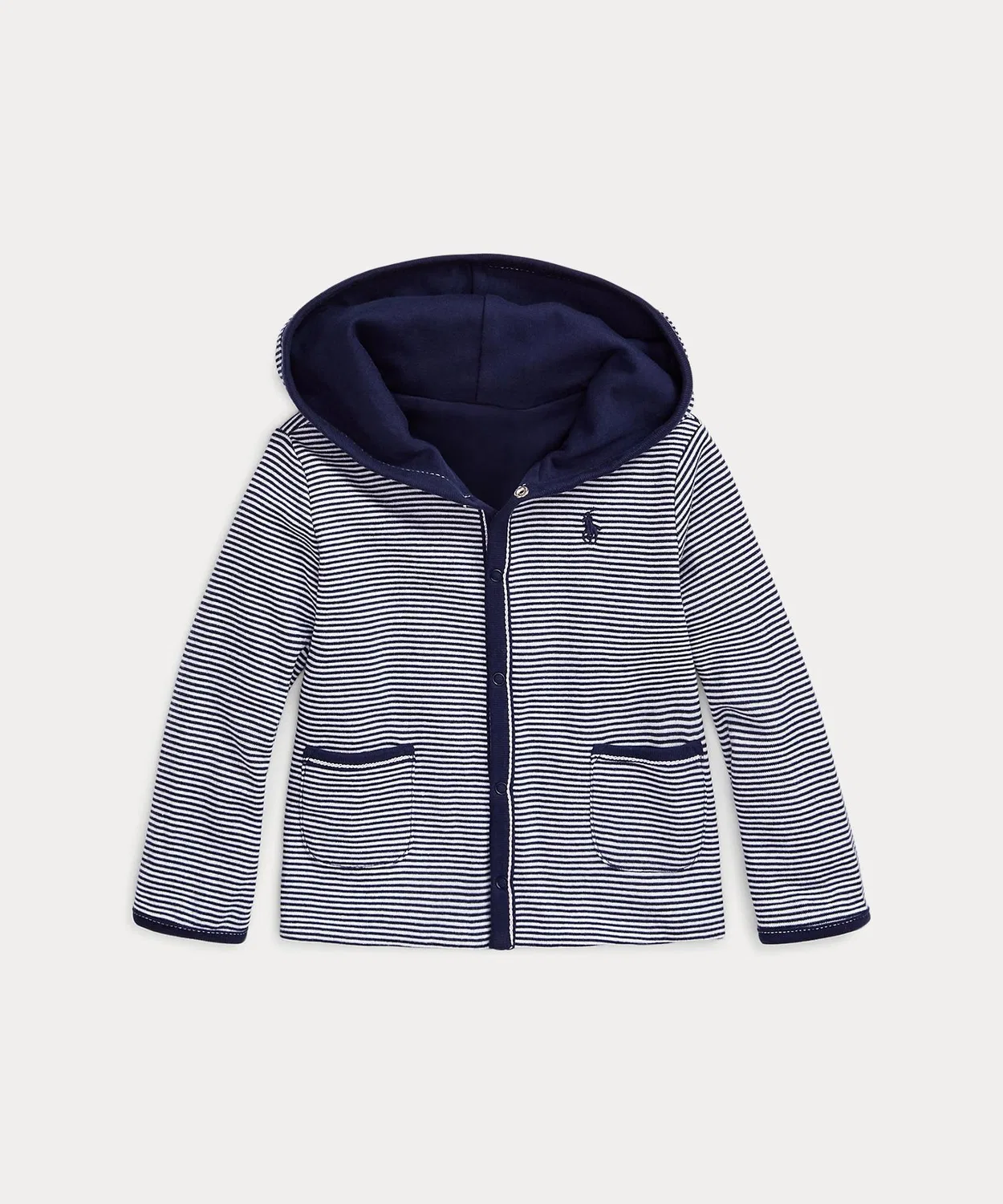 Детский хлопковый реверсивный худи с капюшоном Polo Ralph Lauren Childrenswear, Navy