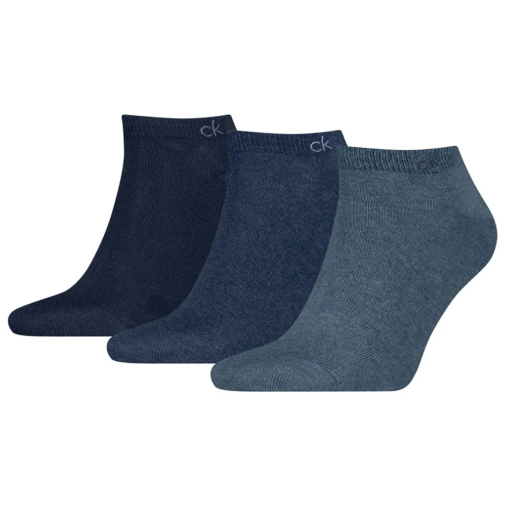 Носки короткие 3 пары Calvin Klein, синий
