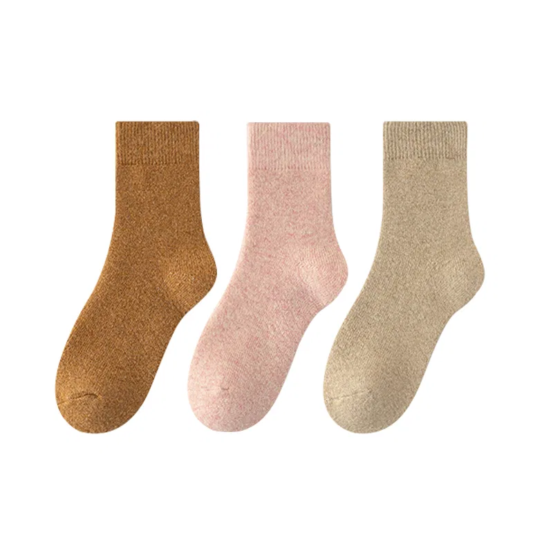 Детские носки с принтом 3 пары MIIOW, Caramel Pink Khaki