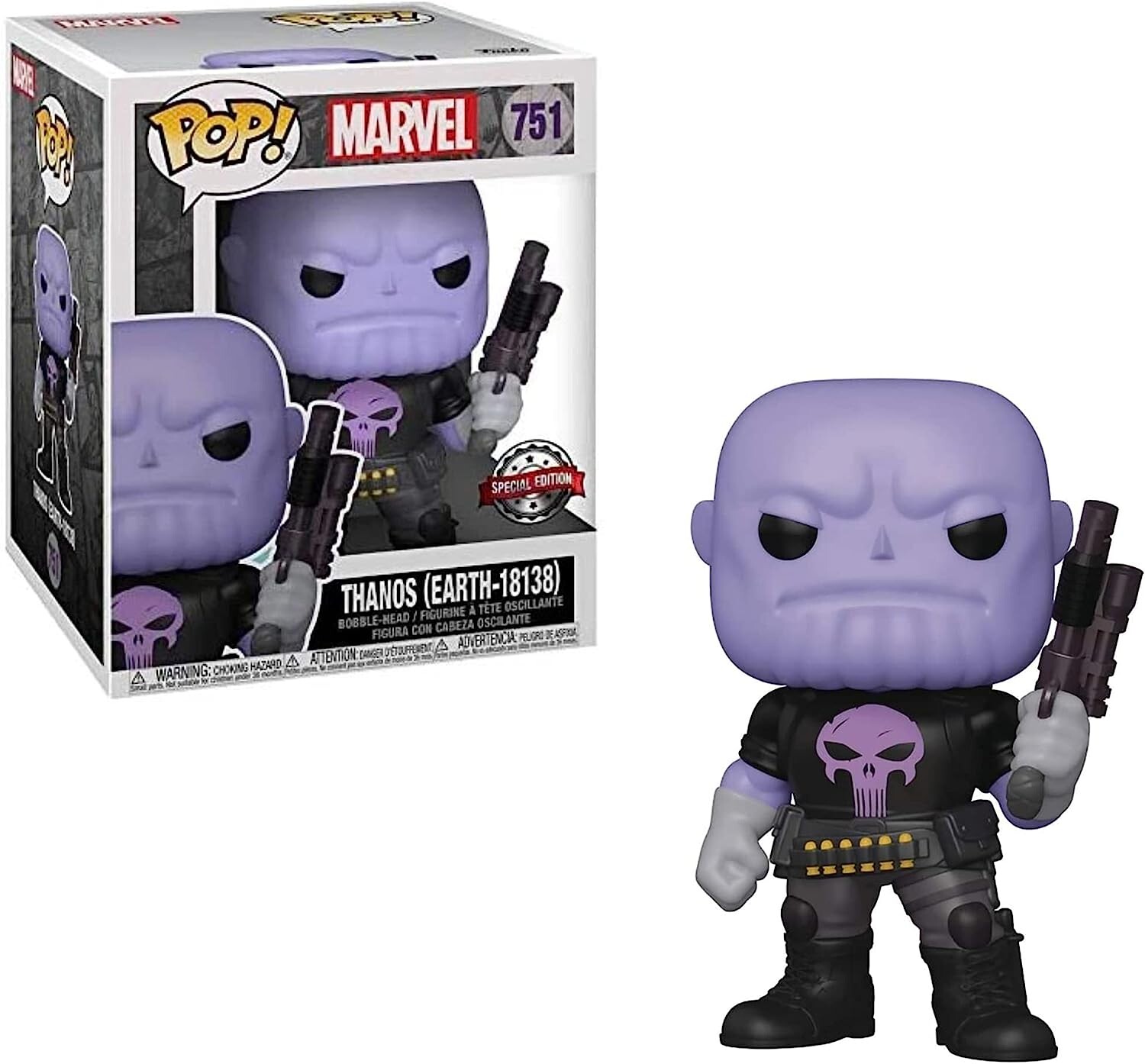 Фигурка Funko Pop! Super Marvel Heroes: Thanos Earth-18138 Vinyl Figure Multicolor, 15 см — фото 3