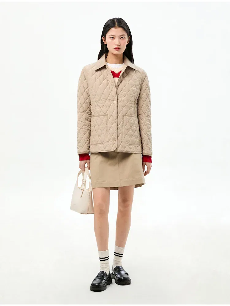 Жакет стеганый с ромбовидным рисунком, Slim Fit TOMMY HILFIGER, Beige — фото 2