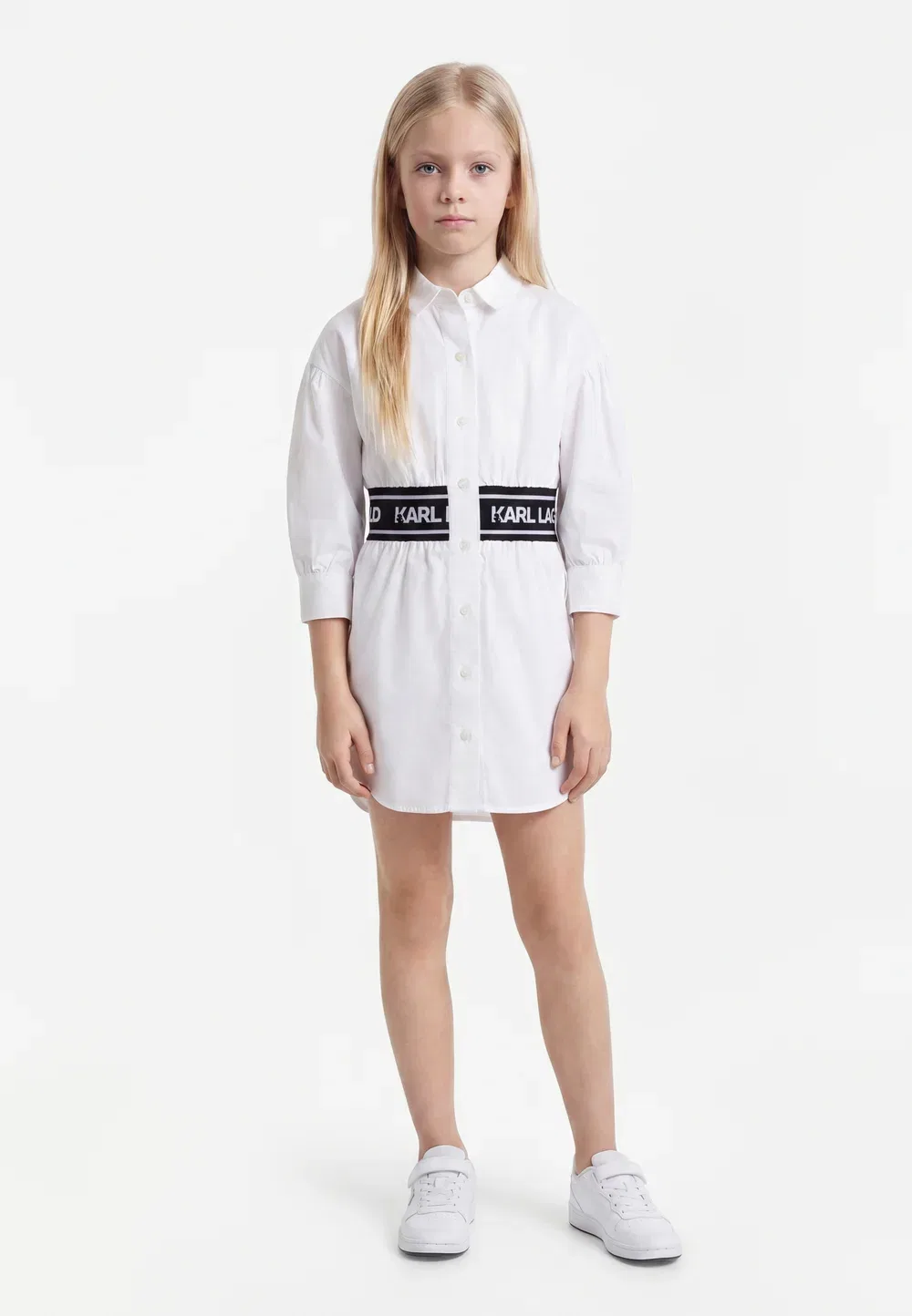 Рубашка - блузка на пуговицах Karl Lagerfeld Kids, White
