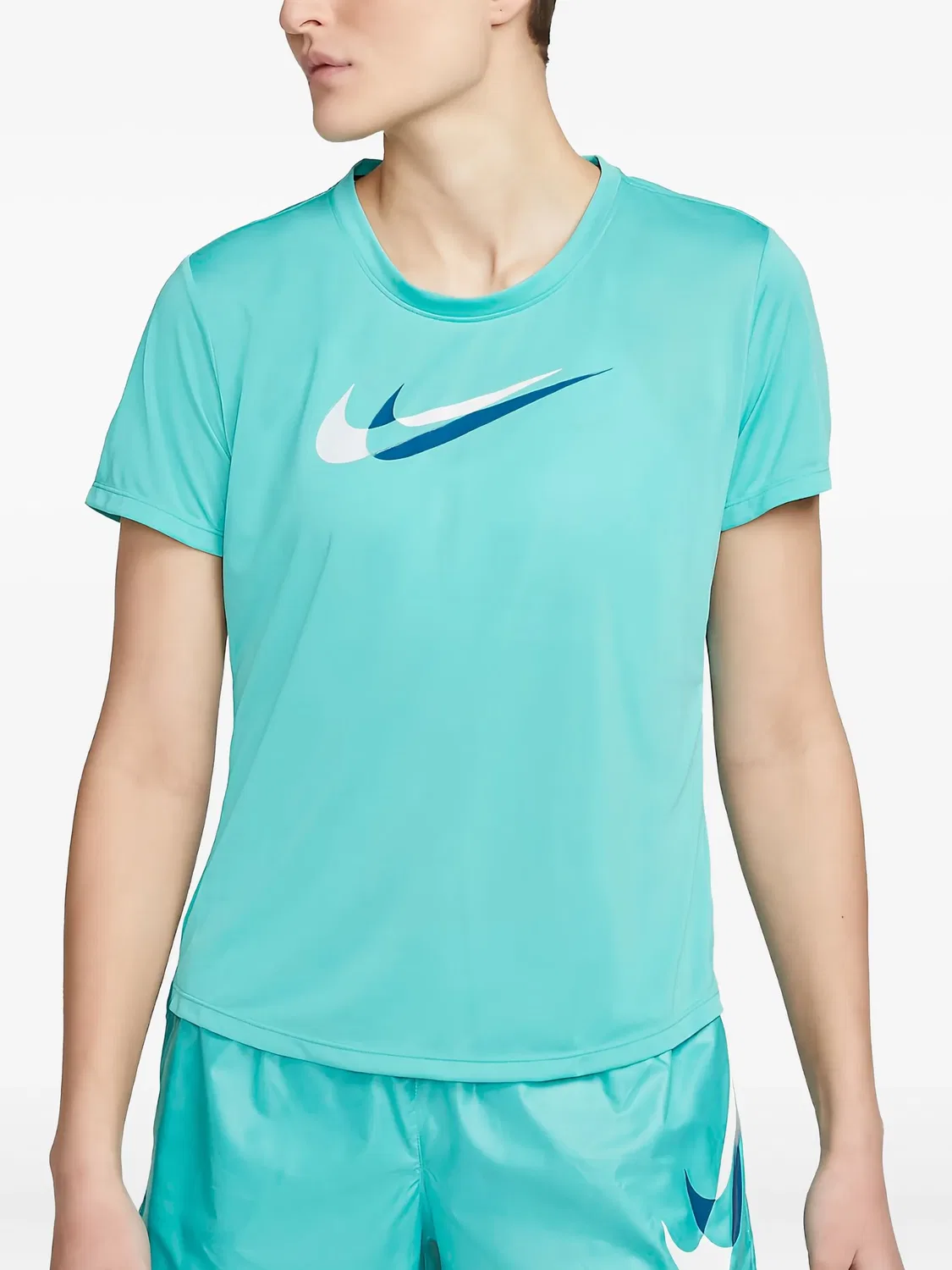 Футболка Dri-FIT Swoosh синяя Nike, синий