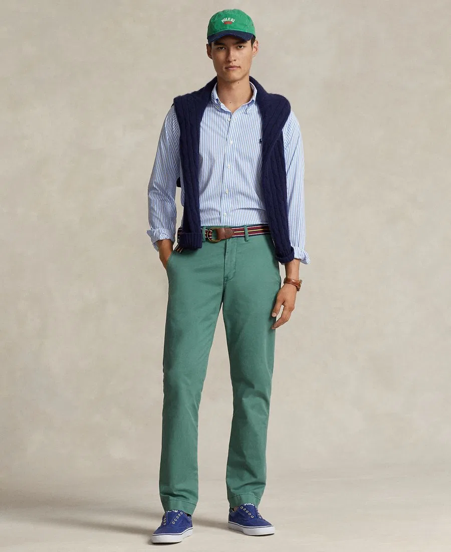 Мужские брюки-чинос прямого кроя с stretch Cotton/Elastane Polo Ralph Lauren, Washed Forest — фото 2