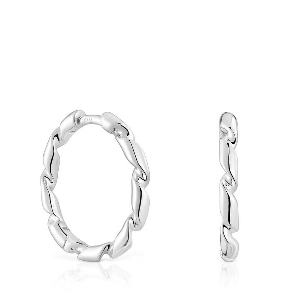 

Серьги-кольца Tous Twisted, серебро, 15 мм