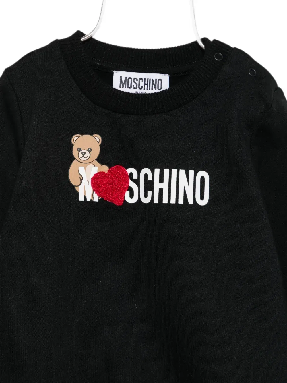 Свитшот с логотипом Moschino Kids, черный — фото 3