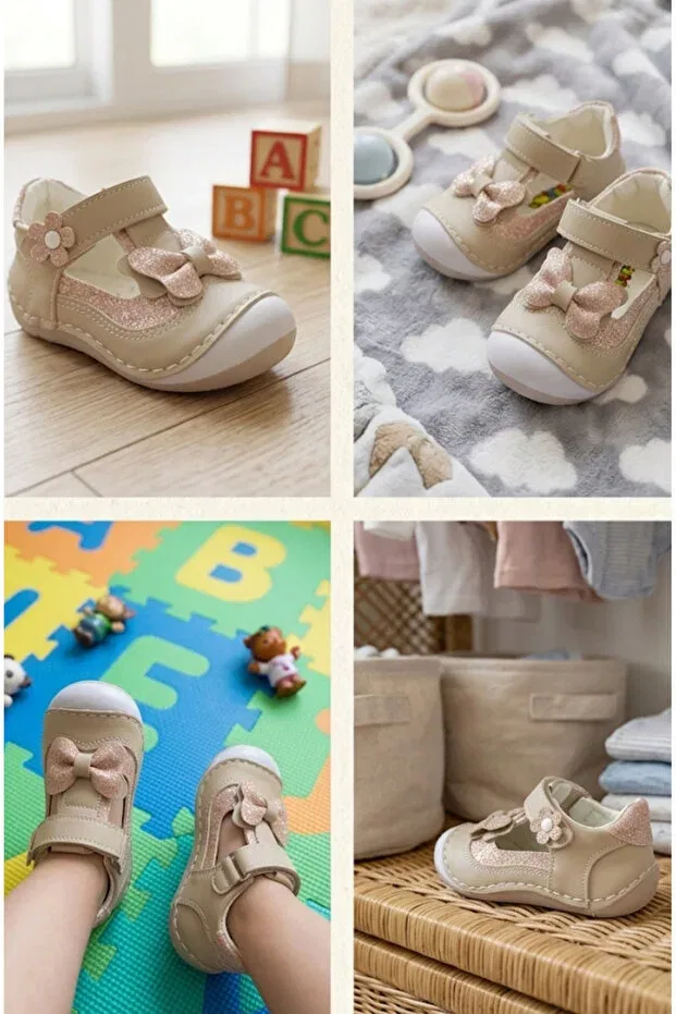 Детские туфли для девочек ортопедические Mustey, Beige