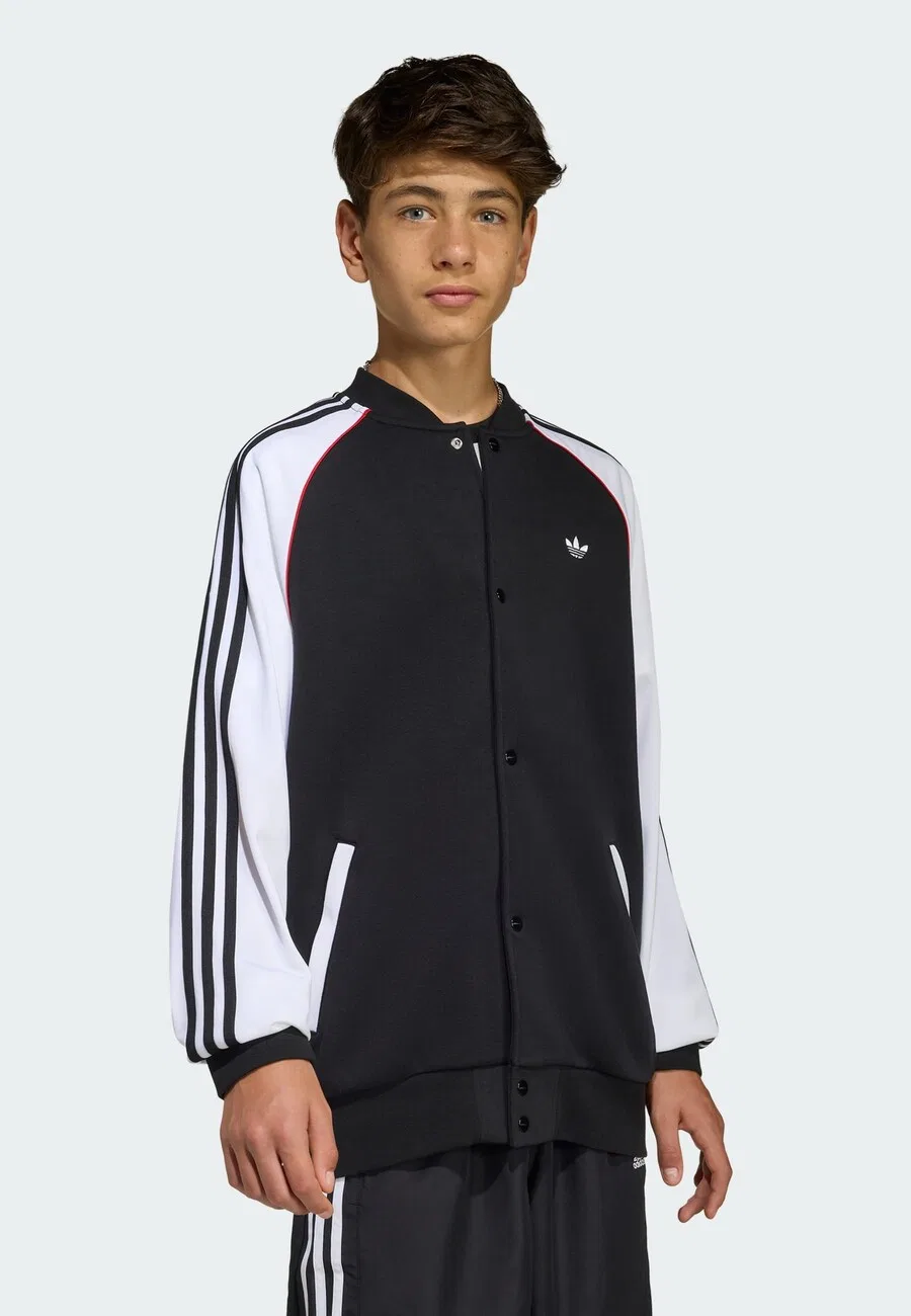 Худи на молнии ADIDAS ORIGINALS 'SST LOOSE' черного цвета — фото 2