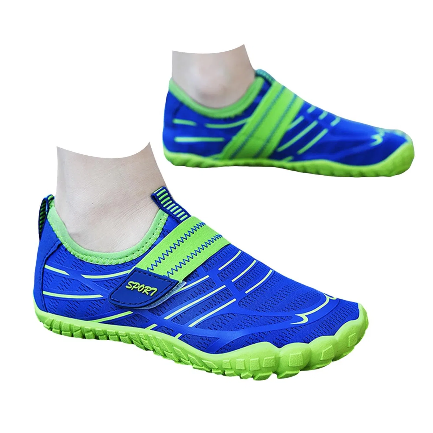 Детские кроссовки для мальчиков с принтом Barefoot Scarpe Barefoot, Blu — фото 4