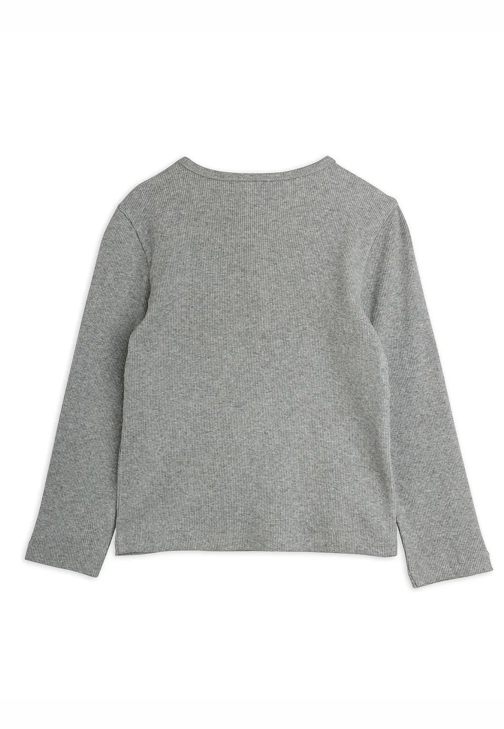 Футболка унисекс с длинными рукавами и принтом кролика Mini Rodini, Grey Melange — фото 2
