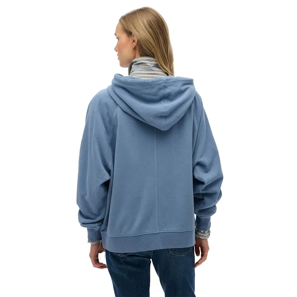 Женский свитшот с капюшоном и молнией Studios Relaxed Superdry, Blue — фото 2