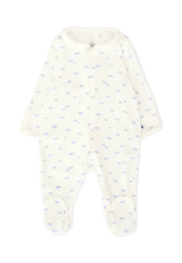 Комбинезон хлопковый Tutine Petit Bateau, ivory, слоновая кость