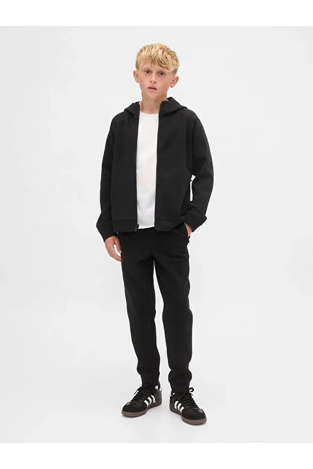 Детские свитшот для мальчиков с длинным рукавом Tech Quick Dry Zip Gap, Black-000 — фото 3