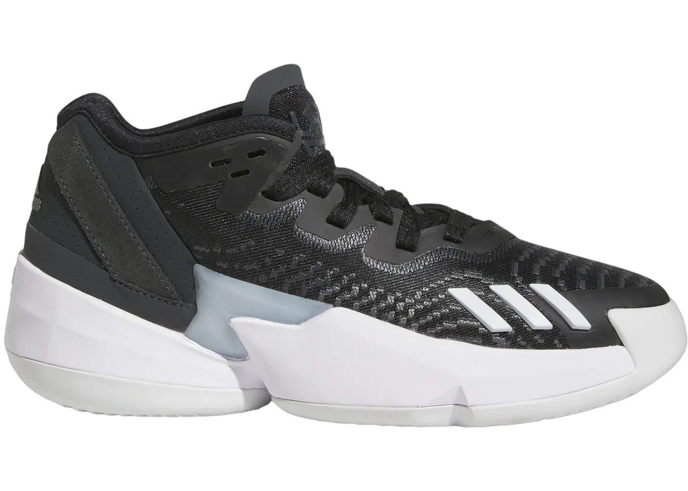 Детские кроссовки с длинным шнурованием Adidas D.O.N. Issue #4, Core Black Cloud White Carbon