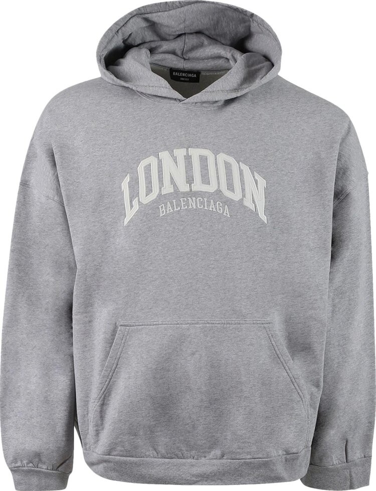 

Худи Balenciaga Cities London Hoodie Wide Fit 'Grey', серый