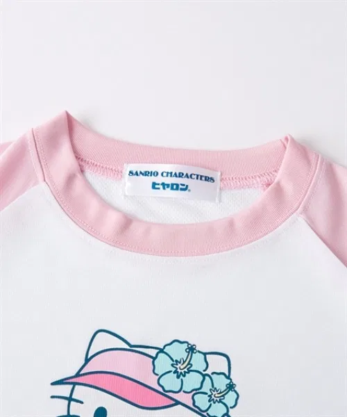 Детская футболка с принтом Sanrio Characters Hiyalon с длинным рукавомQUNTSTYLE, Pink — фото 2