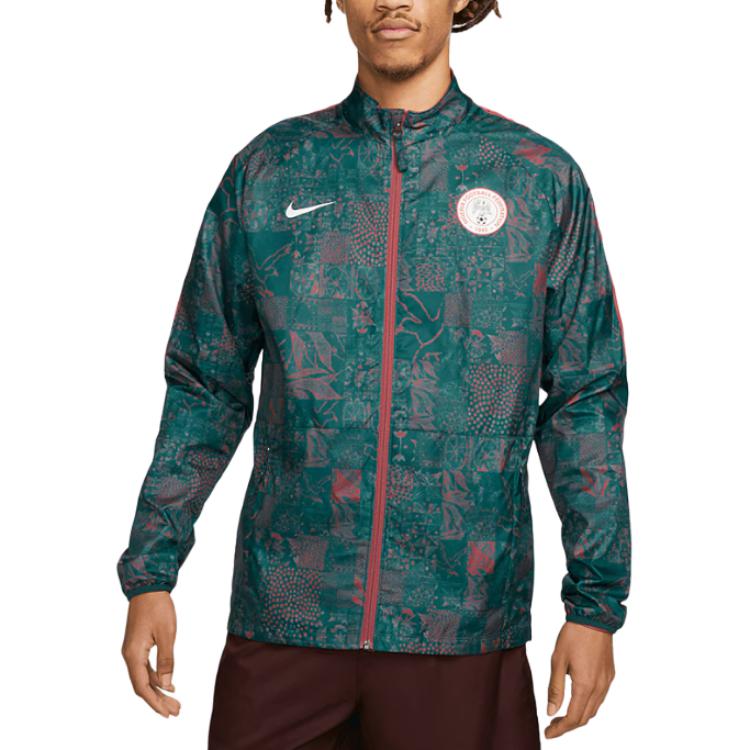 Nike Куртка Dri Fit AcademySwoosh для мужчин в цвете Dark Turquoise/Canyon Rust/White — фото 3