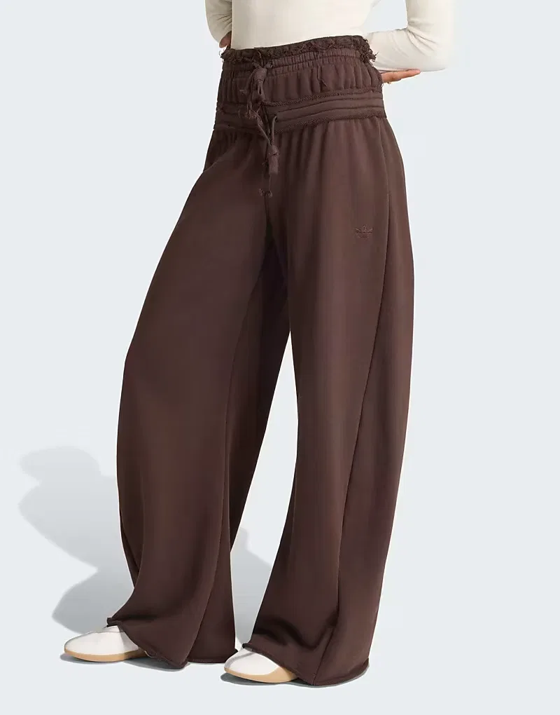 Брюки Adidas Originals SST с двойной талией, Аврора Кофе