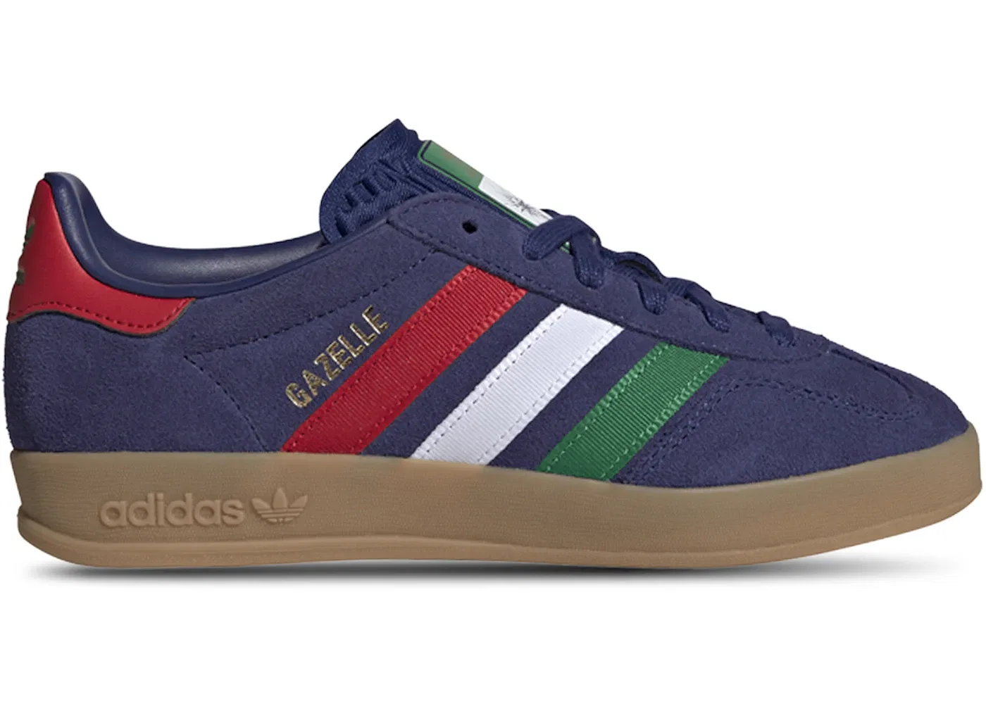 Детские кроссовки Lifestyle Adidas Gazelle Indoor, Victory Blue/Green/Better Scarlet