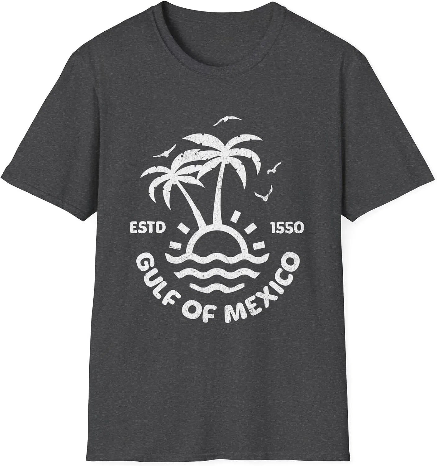 Женская футболка с дизайном Gulf of Mexico Gildan 64000, Dark Heather