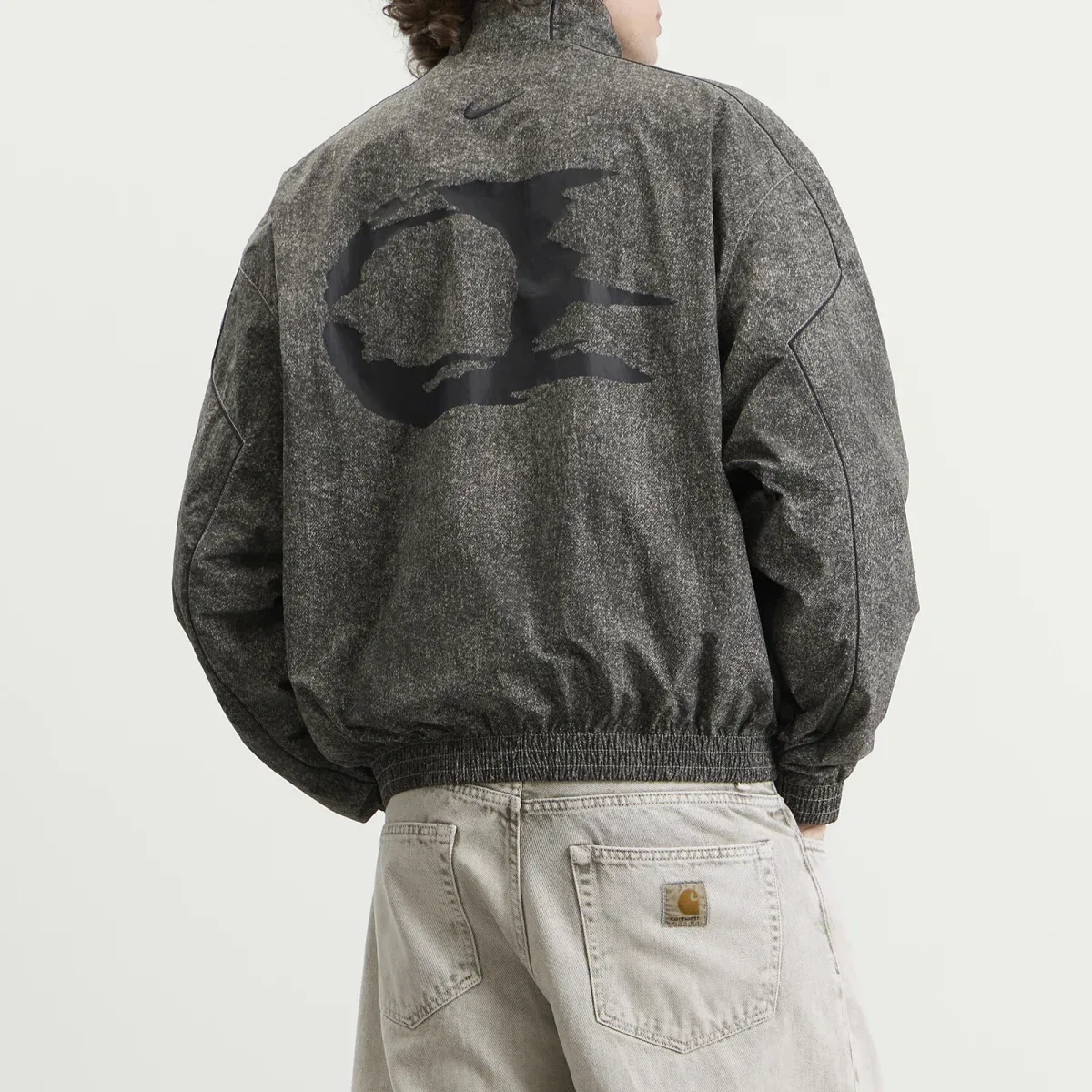 Мужская куртка с принтом Club Rules AOP Full Zip Jacket Nike, College Grey & Black — фото 3