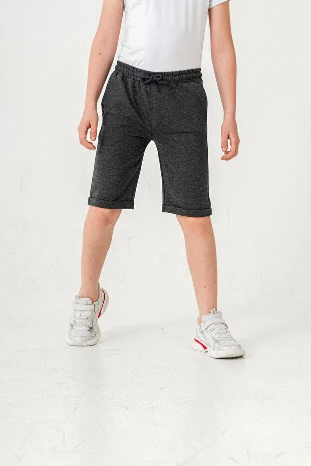 Детские шорты для мальчиков хлопковые Mışıl Kids, Anthracite — фото 4