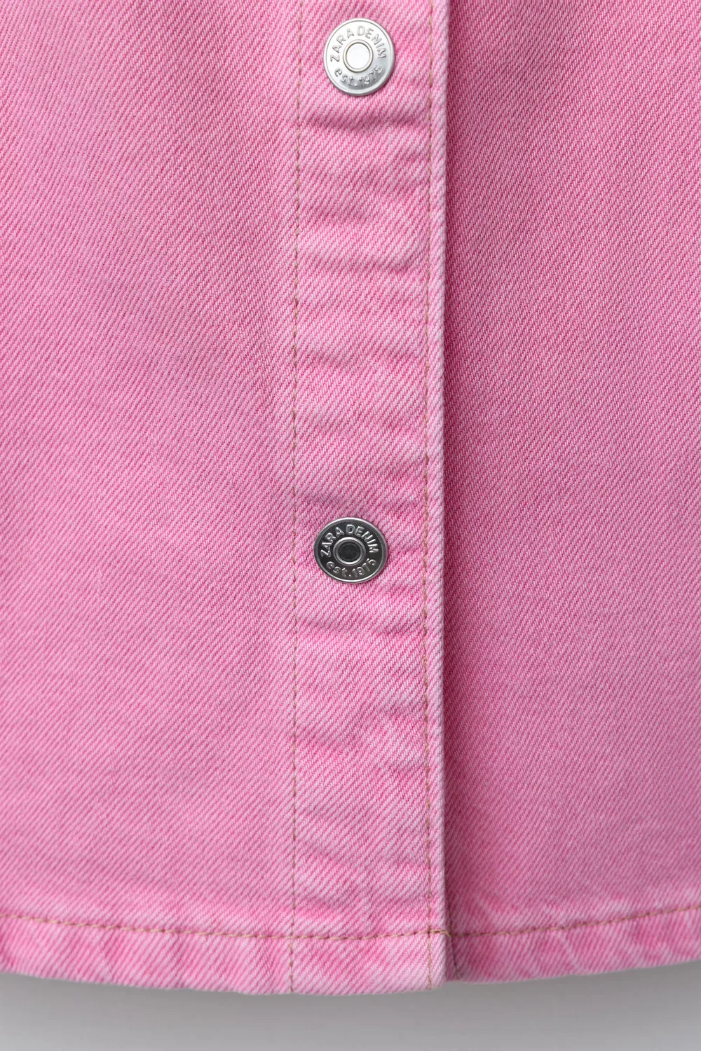 Джинсовое платье-скейтер ZARA, Pink — фото 4
