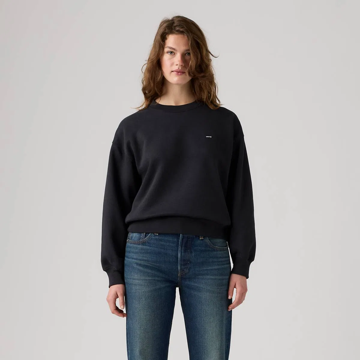 Повседневная толстовка с круглым вырезом Levi's, Anthracite Night - Black — фото 3